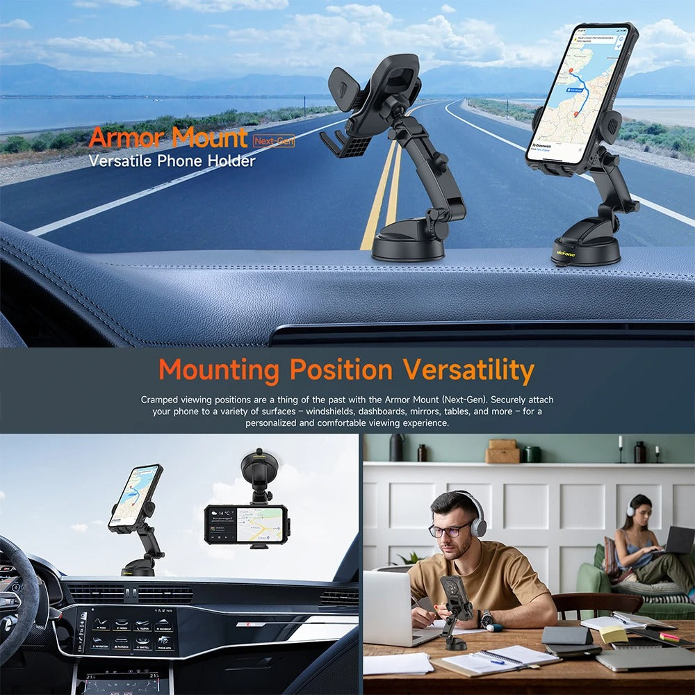 Heavy-Duty Car Desktop Phone Mount Holder