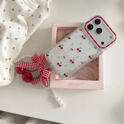Sweet Cherry Pearl Bow Case