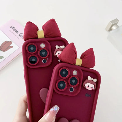 Sweet Girl Matte Bow Tie Case - iPhone