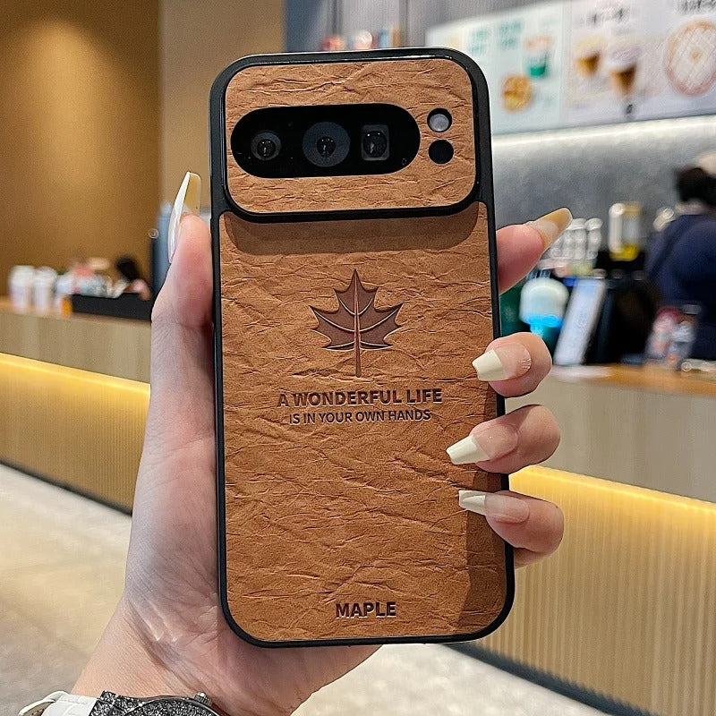 Vintage Maple Leaf Embossed Case - Google