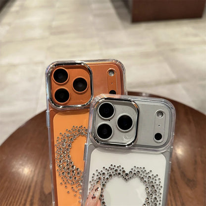 Glamour Crystal Heart Design Case