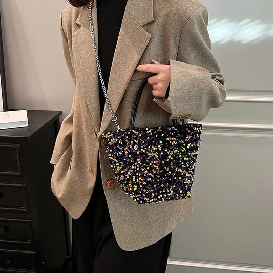 Classy Sequin Shiny Underarm Bag