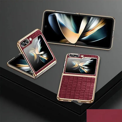 Galaxy Z Flip Series Noir Dynasty Croco Business Case