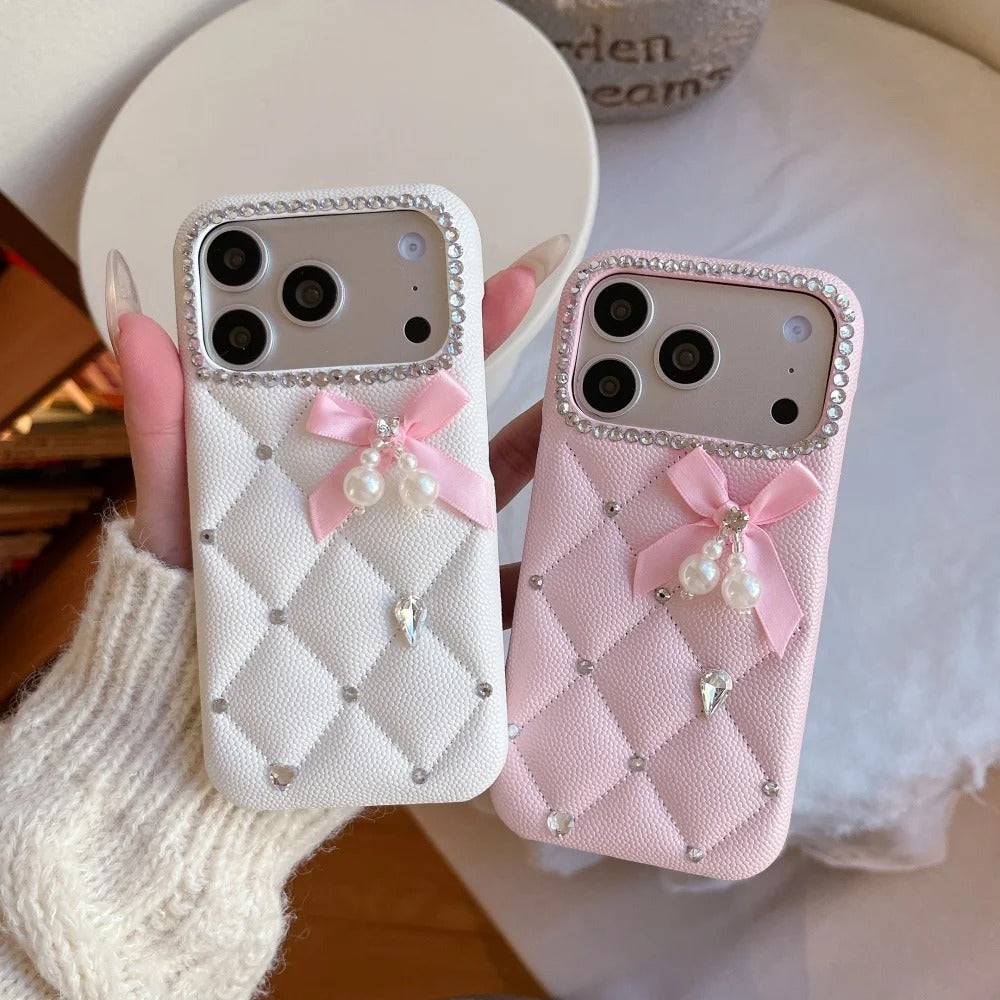 Princess Pearl Bow Glow Case