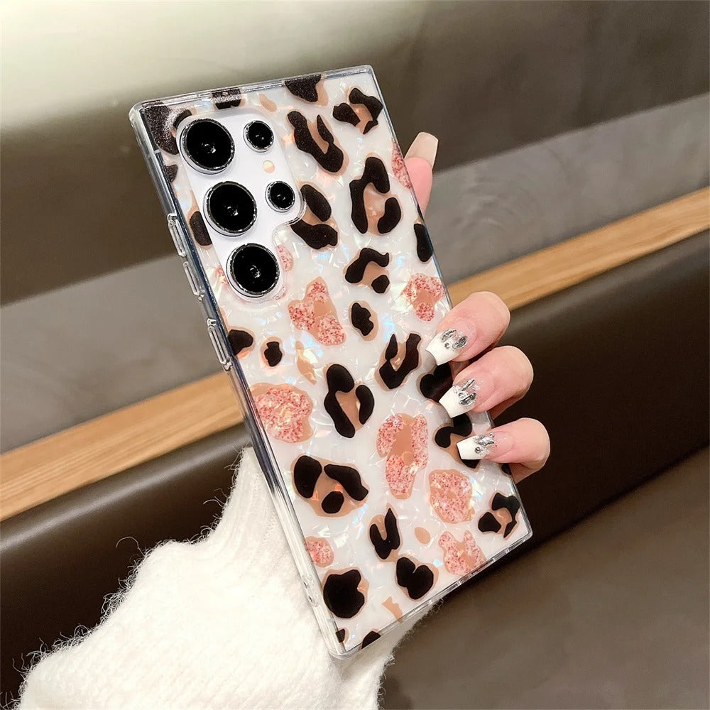 Luxury Dream Shell Leopard Design Case - Samsung