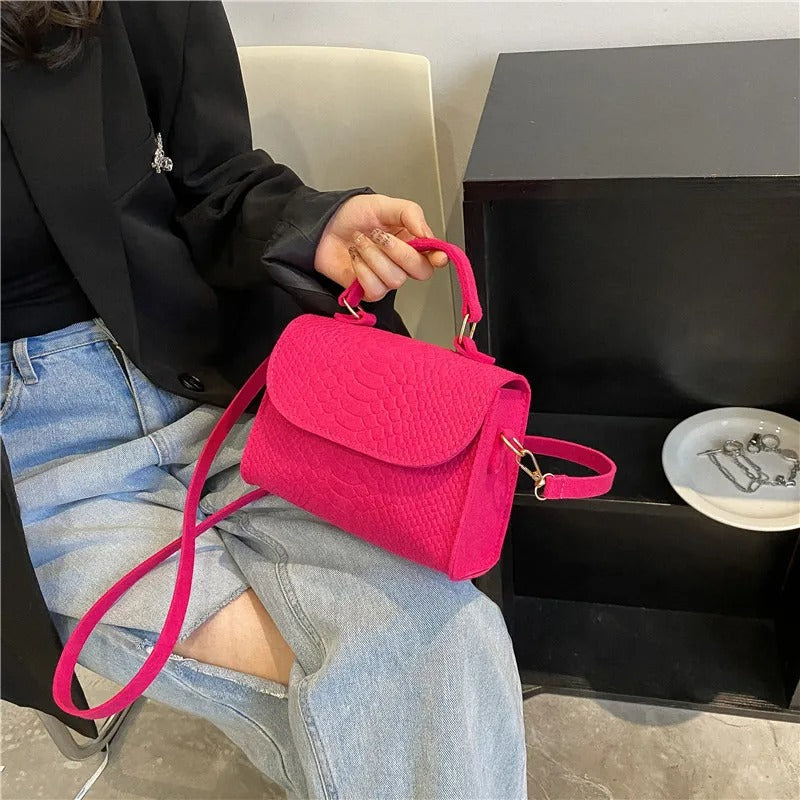 Retro Solid Color Handbag