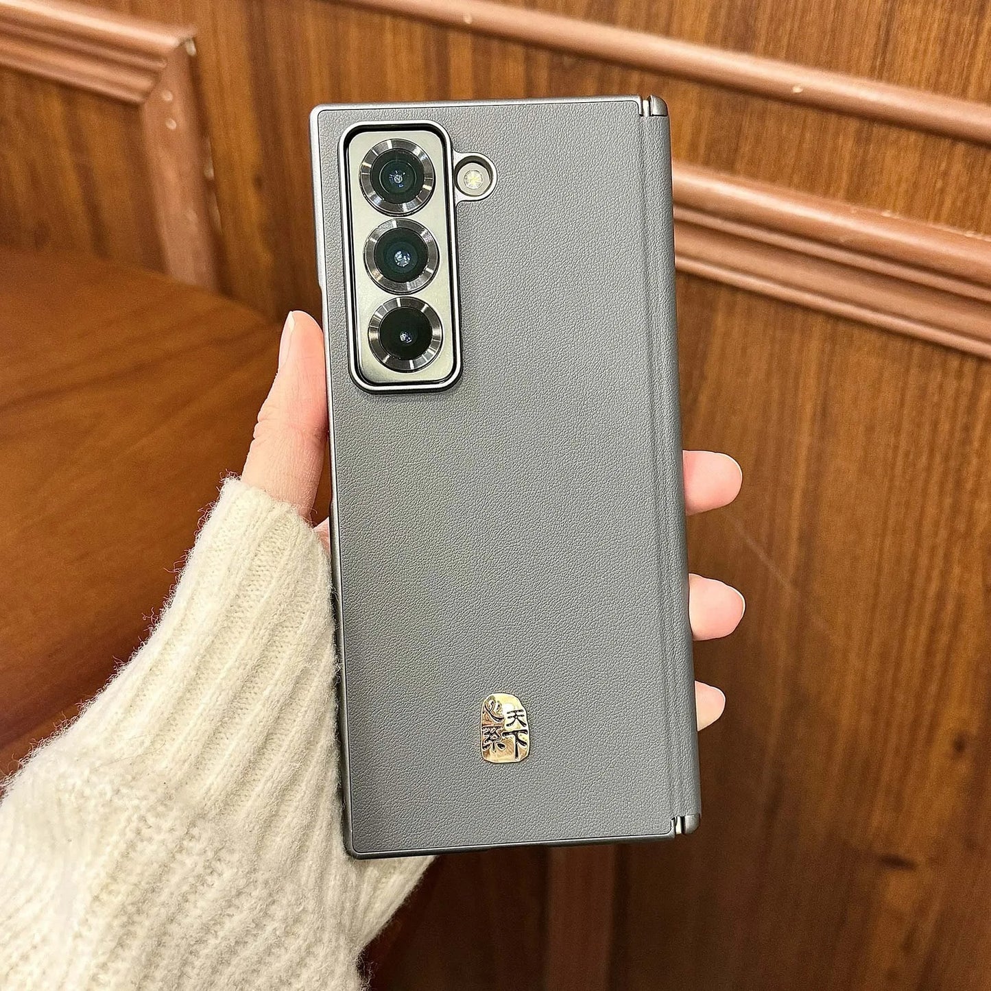 Galaxy Z Series Heritage Executive Leather Hinge Case
