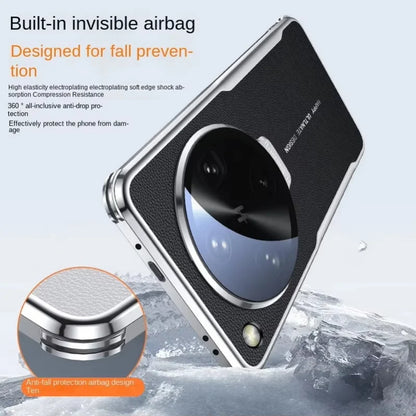 Aviation PU Leather Invisible Lens Stand Case - Oppo