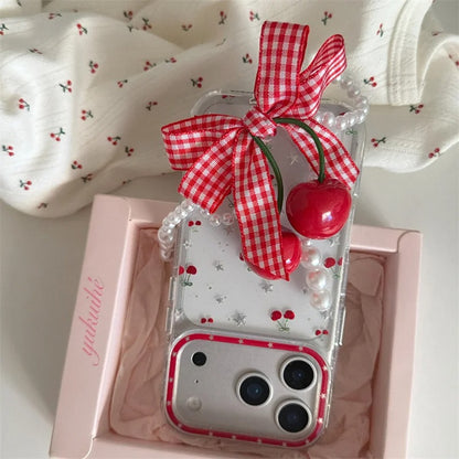 Sweet Cherry Pearl Bow Case