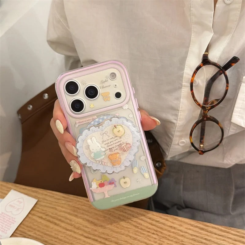 Whimsical Picnic Garden Bunny Case