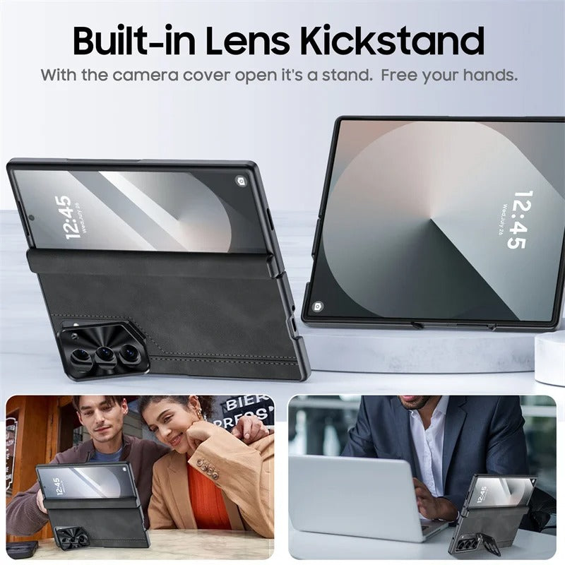 Classic Leather Adjustable Kickstand Case
