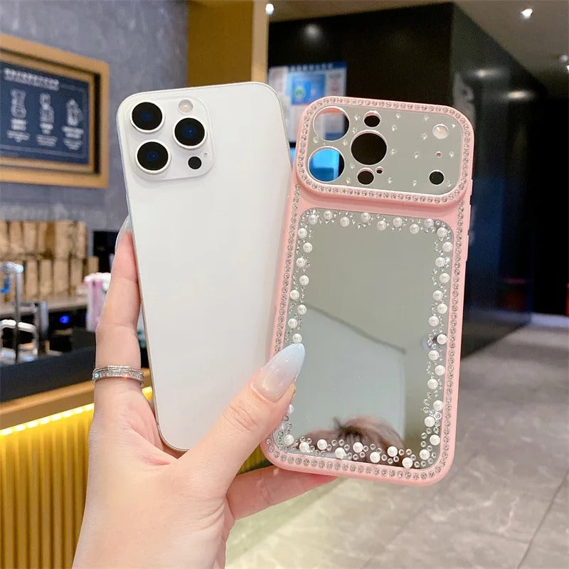 3D Pearl Glam Mirror Case
