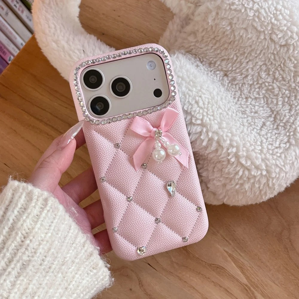 Princess Pearl Bow Glow Case