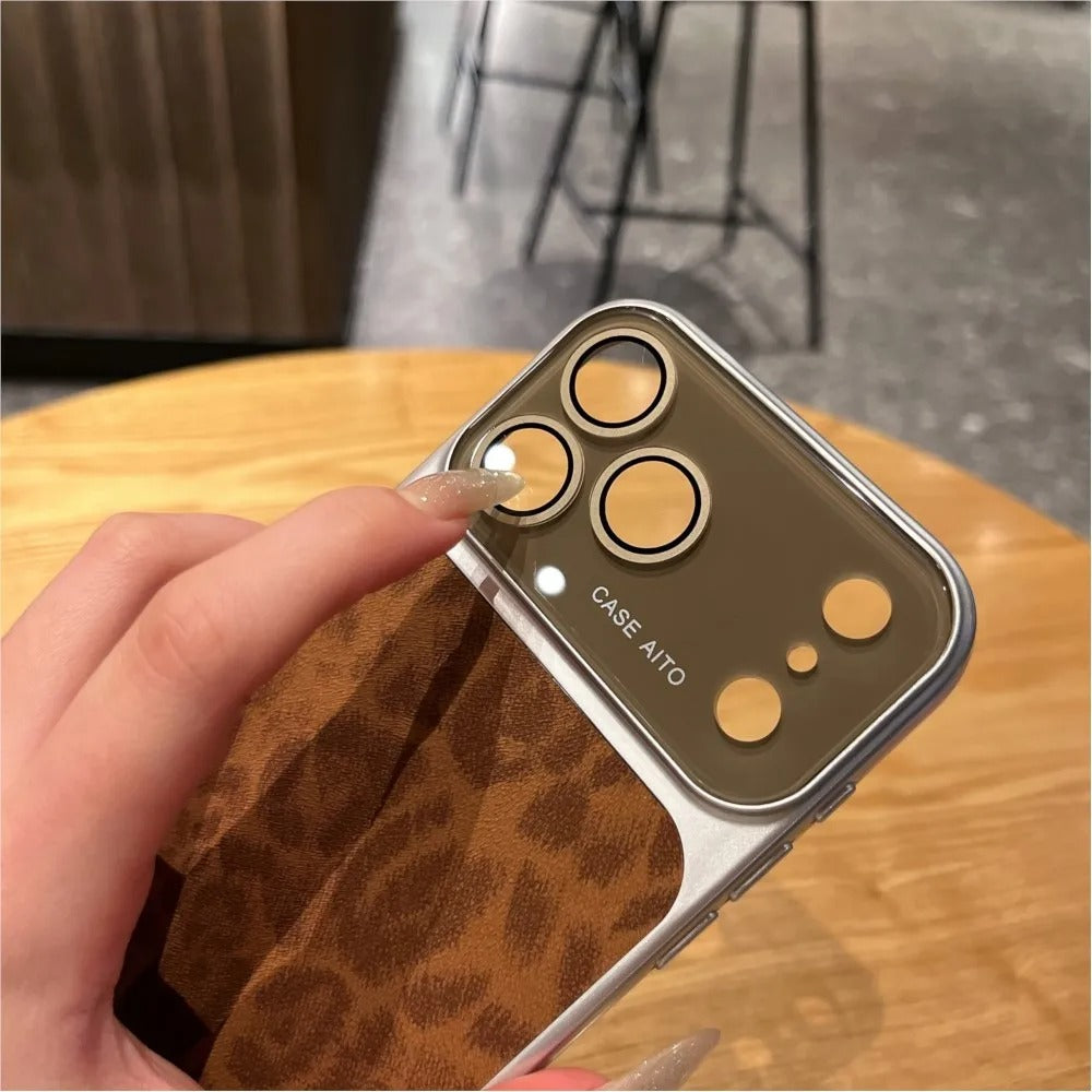 Vintage Espresso Leopard Texture Case