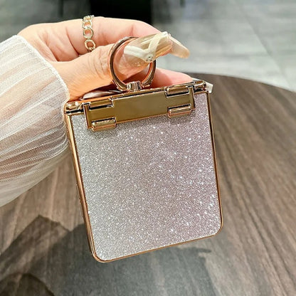 Galaxy Z Flip Series Platinum Glow Glitter Ring Case