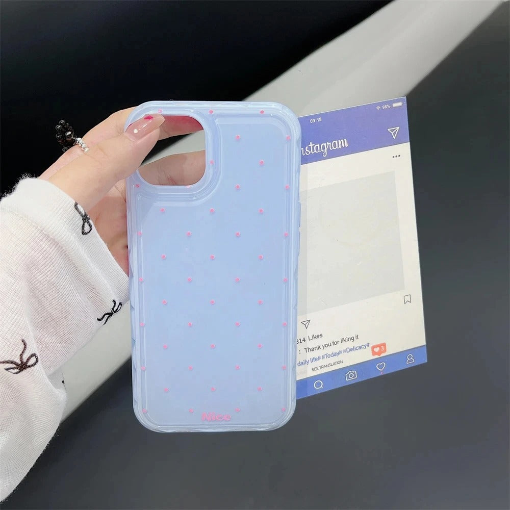 Blush Polka Dot Happy Case