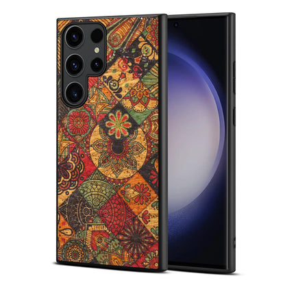 Luxury Cork Cloth Floral Pattern Case - Samsung