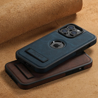 Premium Leather Invisible Bracket Magsafe Case - iPhone