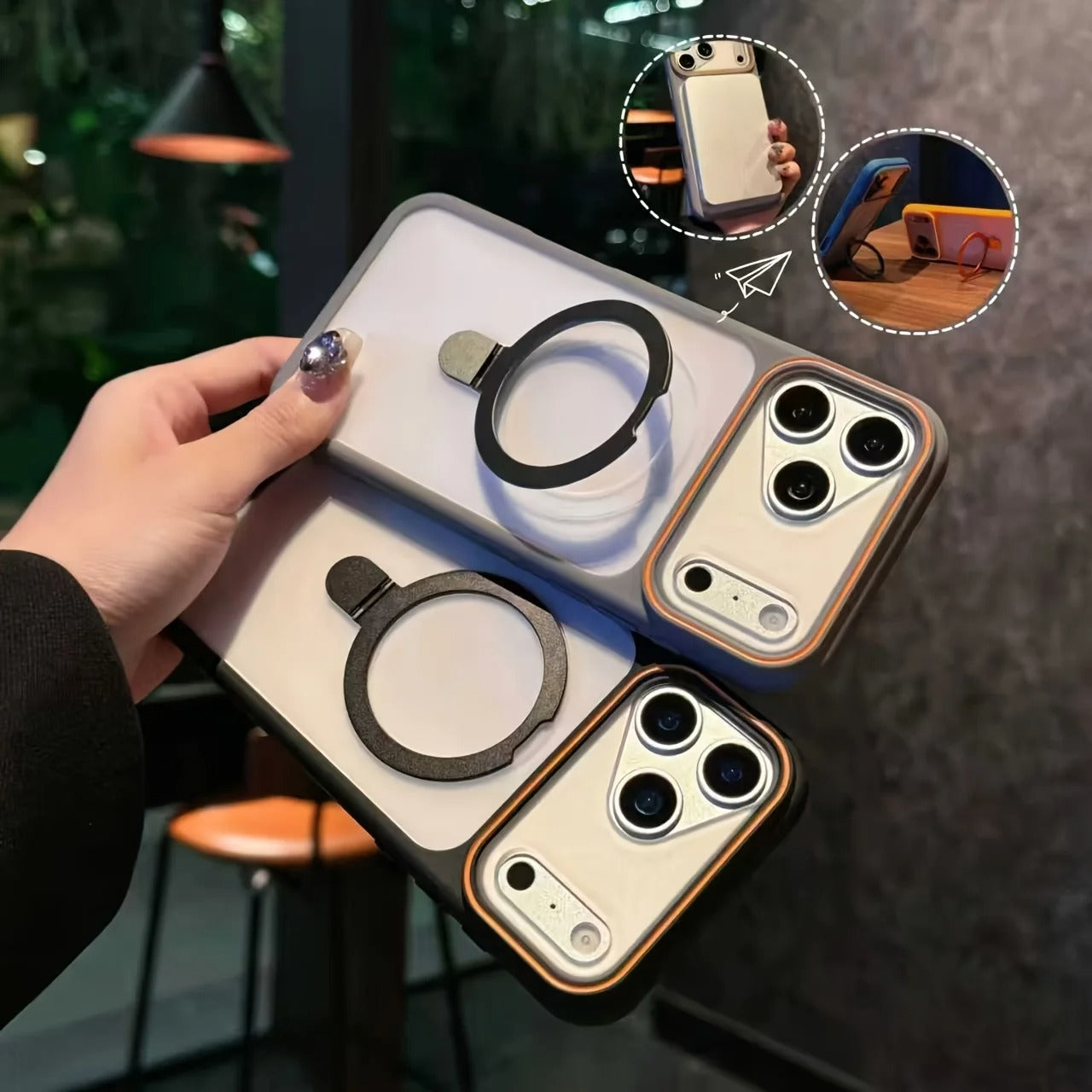 360° Snap Ring Stand MagSafe Case