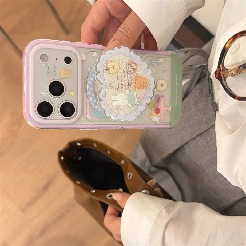 Whimsical Picnic Garden Bunny Case