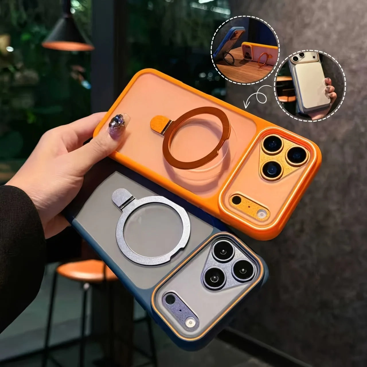 360° Snap Ring Stand MagSafe Case