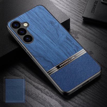 Wood Grain Canvas Soft Case - Samsung