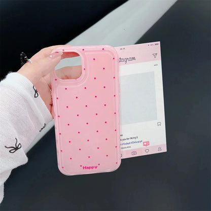 Blush Polka Dot Happy Case