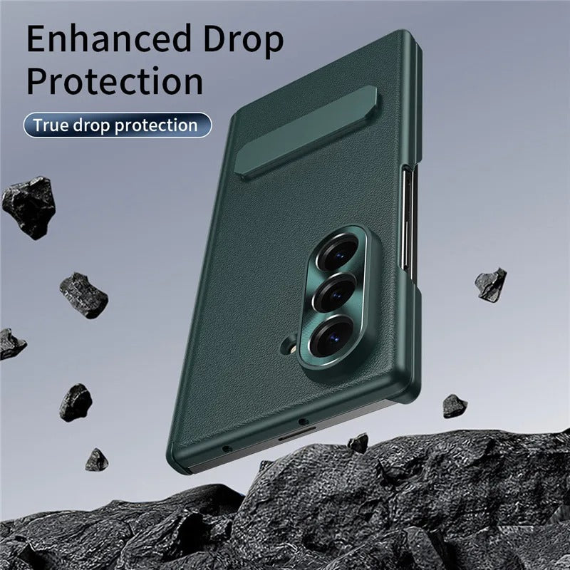 Atlas Grip Leather Built In Kickstand Case