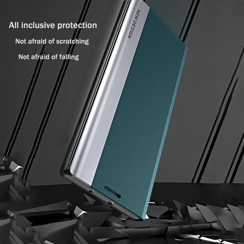 Google Pixel 10 Series PU Leather Side Window Flip Case