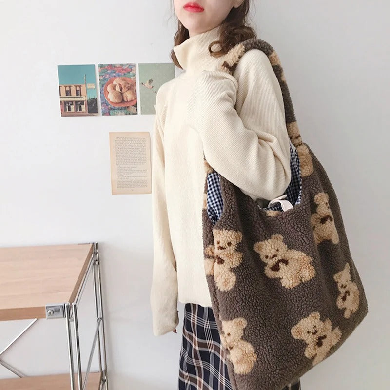 Soft Bear Plush Shoulder Bag