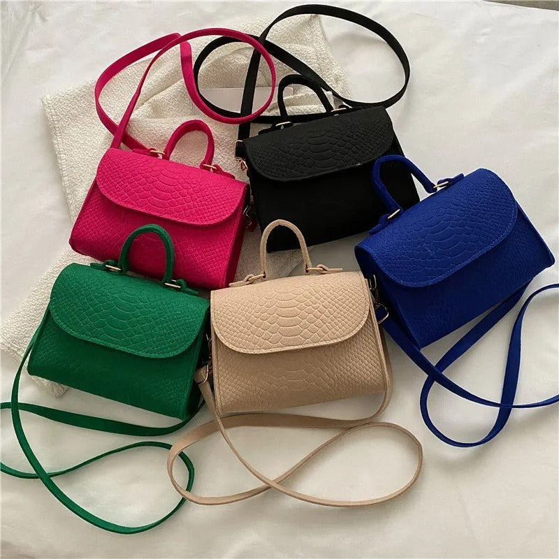 Retro Solid Color Handbag