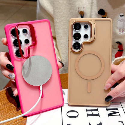 Hybrid Frost Camera Stand Magsafe Case