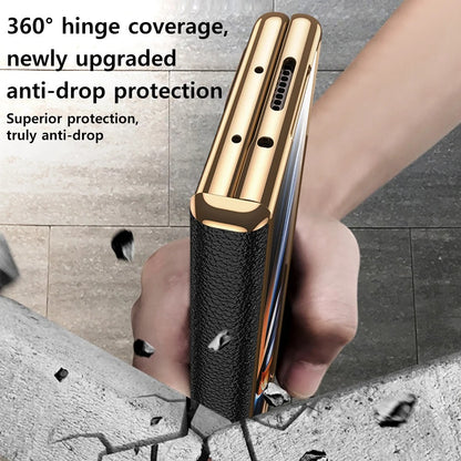 Luxury Crocodile Leather Fold Case