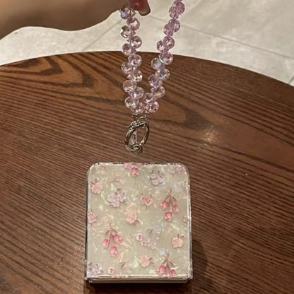 Galaxy Z Flip Series Cherry Blossom Petal Beaded Charm Case