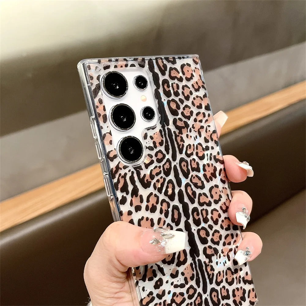 Luxury Dream Shell Leopard Design Case - Samsung