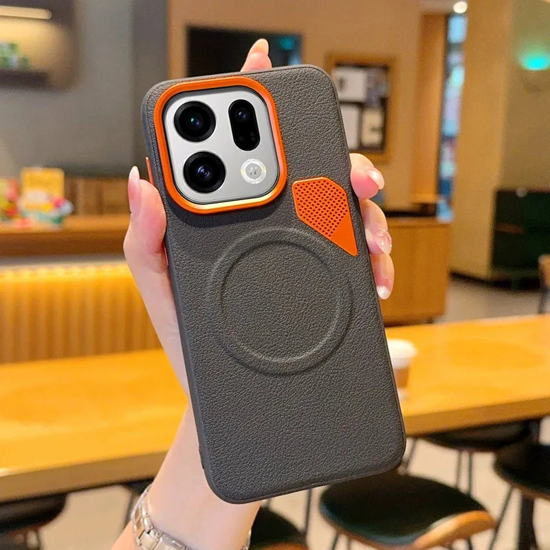 Lattice Contrast Line MagSafe Case - Oppo