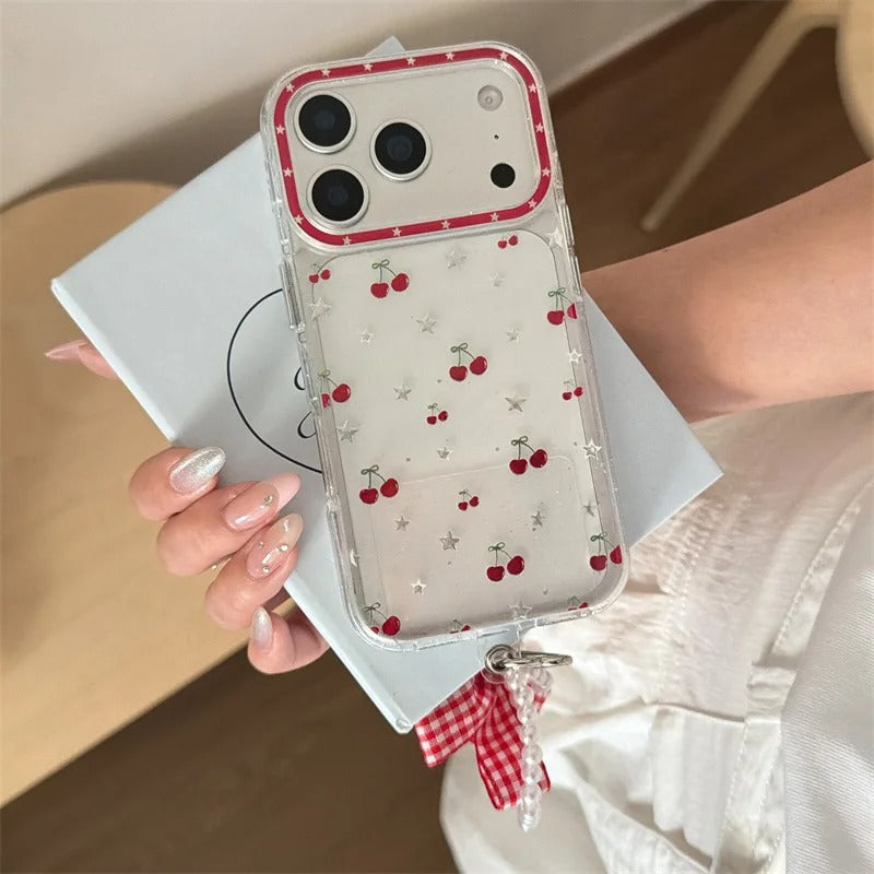 Sweet Cherry Pearl Bow Case