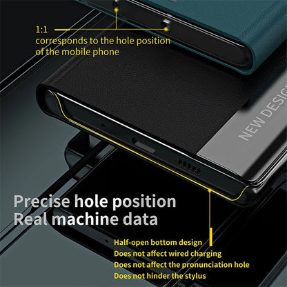 Google Pixel 10 Series PU Leather Side Window Flip Case