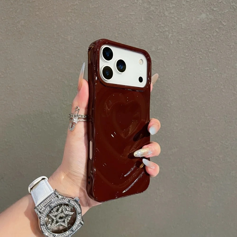 Luxury Heart Rich Espresso Case