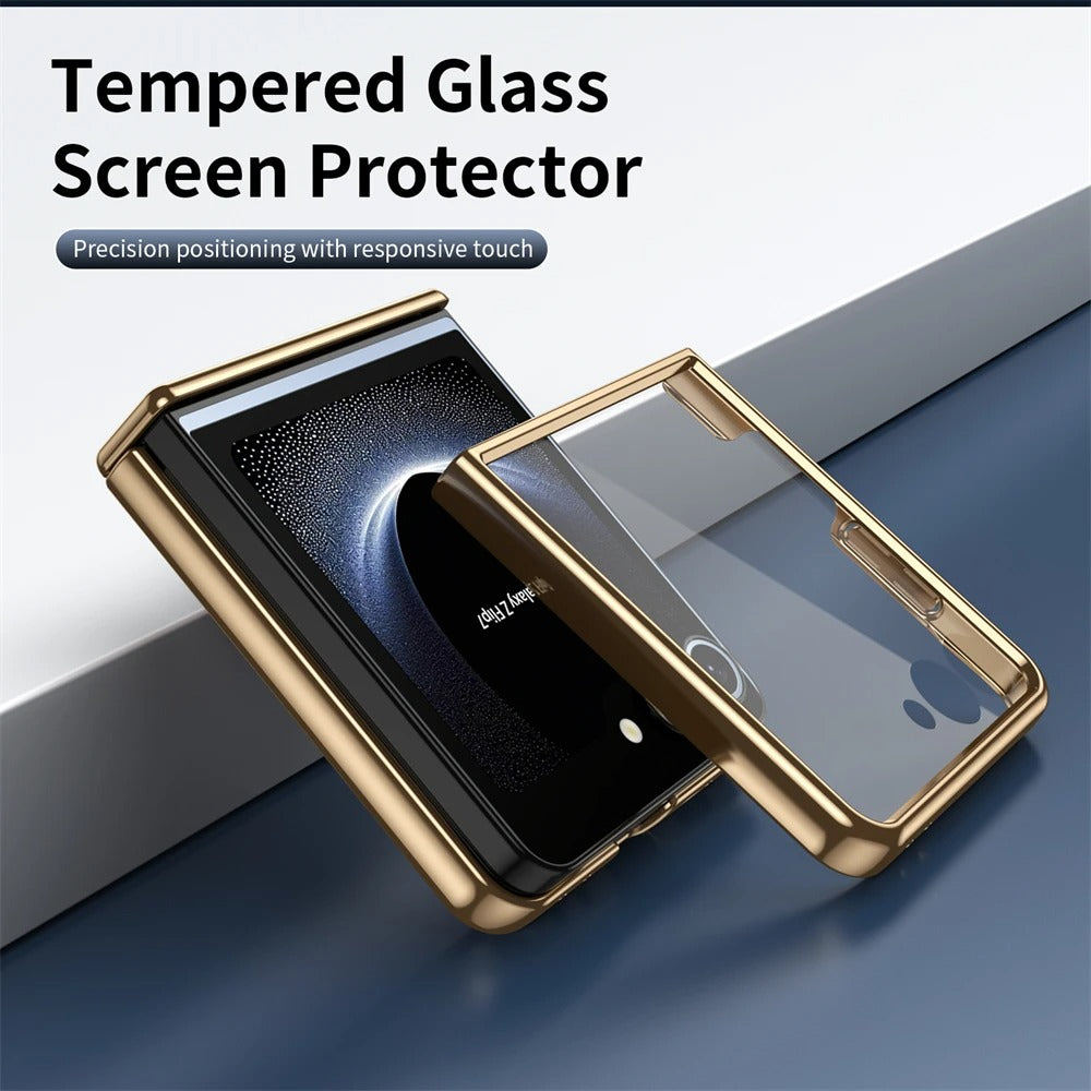 Galaxy Z Flip Series Luxury Anti Fingerprint Electroplated Armor Case