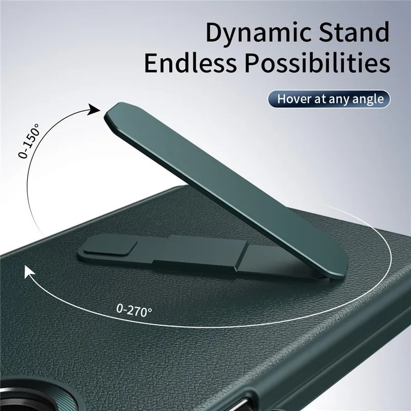 Atlas Grip Leather Built In Kickstand Case