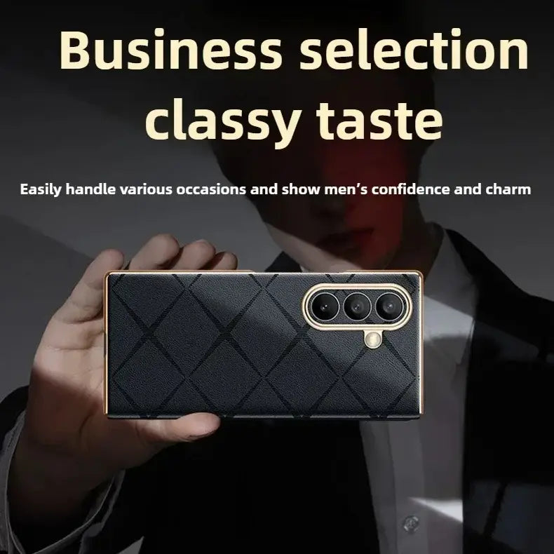 Galaxy Z Fold Series Executive Starburst Leather Case