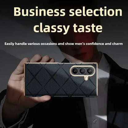 Galaxy Z Fold Series Executive Starburst Leather Case