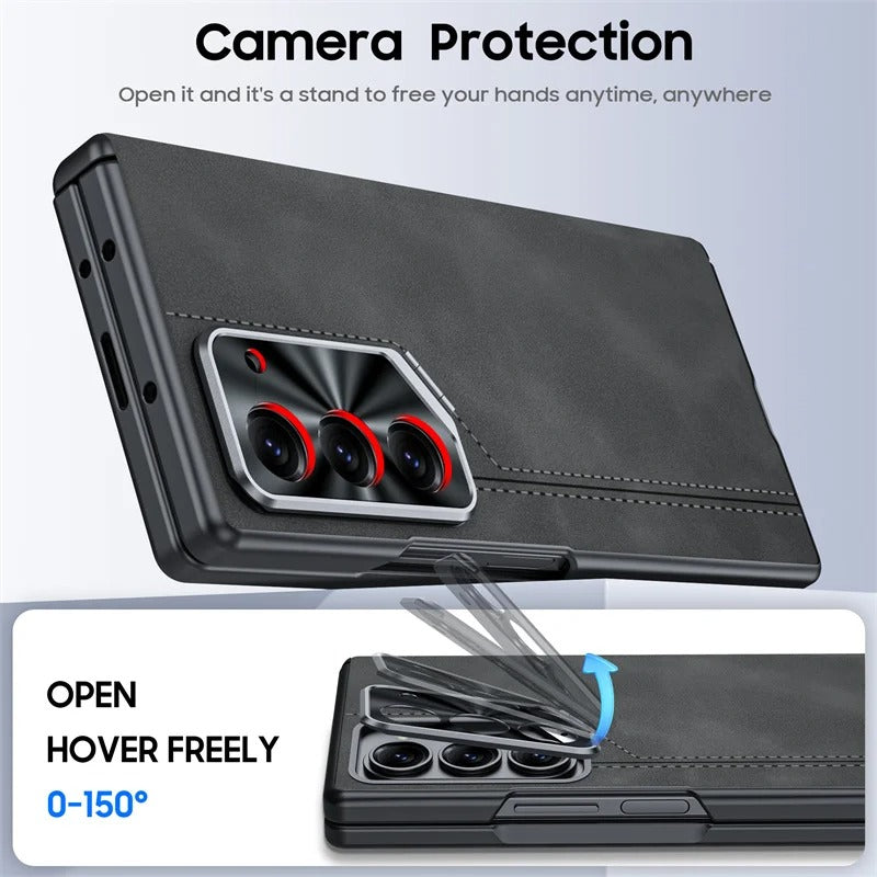 Classic Leather Adjustable Kickstand Case