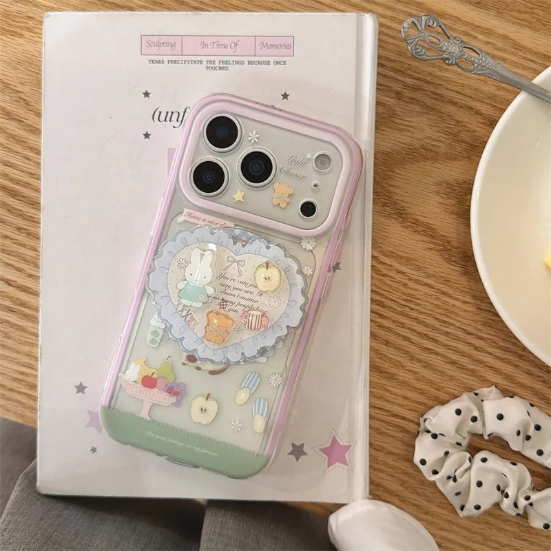 Whimsical Picnic Garden Bunny Case