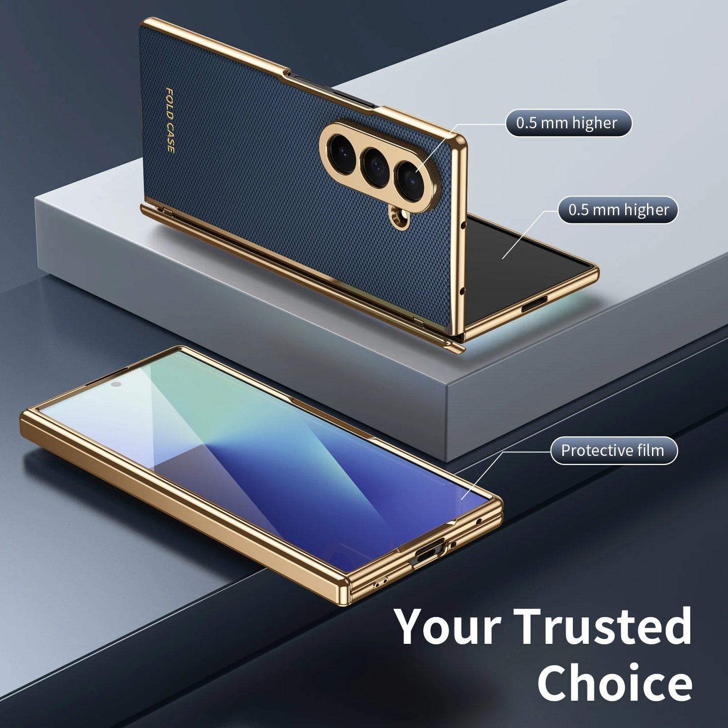 Galaxy Z Fold Series Luxury Anti Fingerprint Electroplated Armor Case