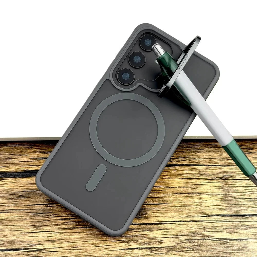 Hybrid Frost Camera Stand Magsafe Case