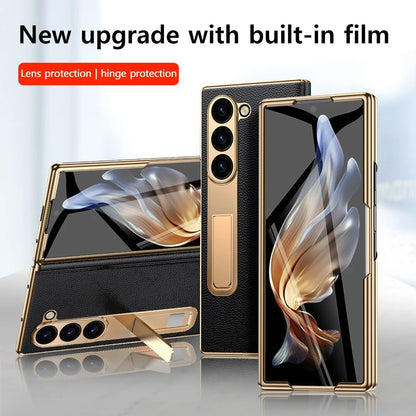 Luxury Crocodile Leather Fold Case