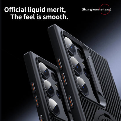 Carbon Shield Magnetic Bracket Case - Samsung