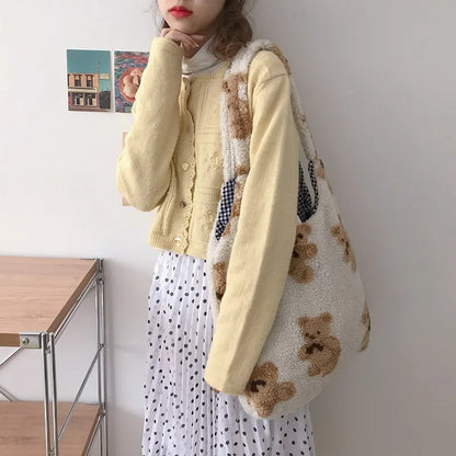 Soft Bear Plush Shoulder Bag